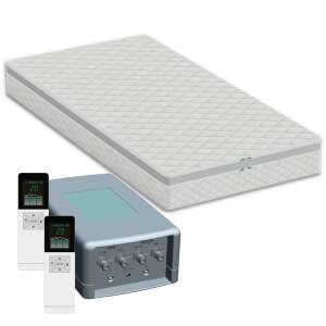 AquaMed AIR® Equinox Classic Silver 100 200 Deckelplatte einteilig viskoelastische Abdeckung mit DUAL Kompressor incl. 2 Funkfernbedienungen für Doppelbett