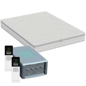 AquaMed AIR® Equinox Classic Silver 160 200 Deckelplatte einteilig festelastische Abdeckung mit DUAL Kompressor incl. 2 Funkfernbedienungen für Doppelbett