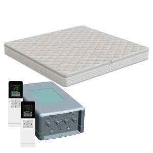 AquaMed AIR® Equinox Classic Silver 180 190 Deckelplatte einteilig festelastische Abdeckung mit DUAL Kompressor incl. 2 Funkfernbedienungen für Doppelbett