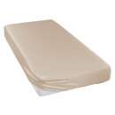 Uni-Mako-Satin Spannbetttuch ca. 090 x 200 cm 3529 beige